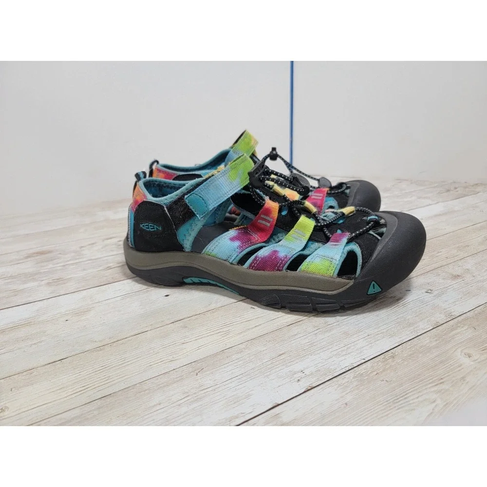 Keen Newport H2 Black Rainbow Tie Dye 1018441 Sandals‎ Water Shoes US Size 4/5